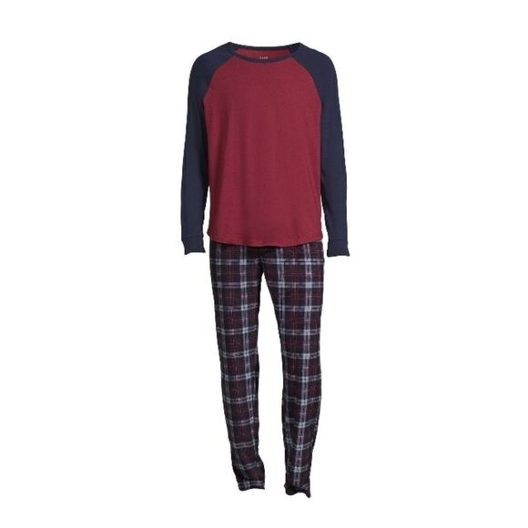 Mens Long Sleeve Sleep Pajama Lounge 2-Piece Set Size S - Picture 1 of 4